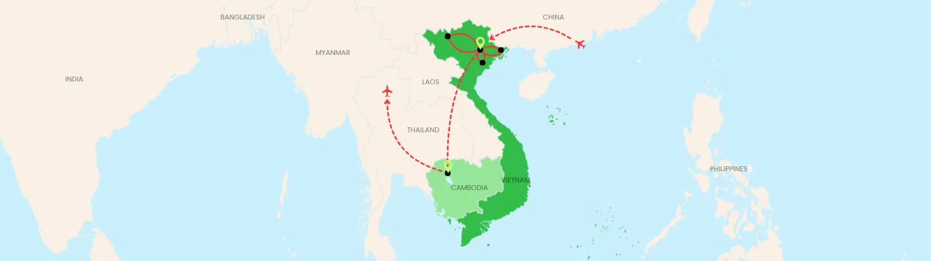 North Vietnam & Angkor Wat